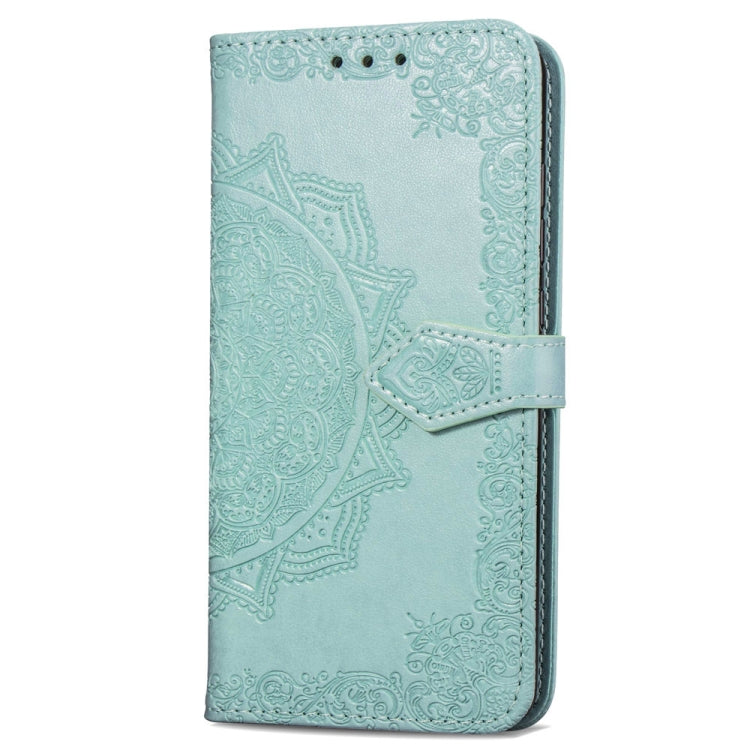 For LG K10 (2018) Halfway Mandala Embossing Pattern Horizontal Flip Leather Case with Holder & Card Slots & Wallet & Lanyard