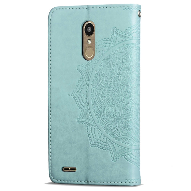 For LG K10 (2018) Halfway Mandala Embossing Pattern Horizontal Flip Leather Case with Holder & Card Slots & Wallet & Lanyard
