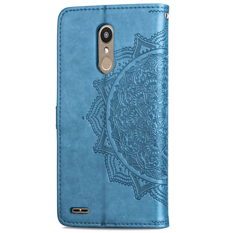 For LG K10 (2018) Halfway Mandala Embossing Pattern Horizontal Flip Leather Case with Holder & Card Slots & Wallet & Lanyard