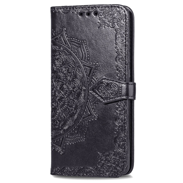 For LG K10 (2018) Halfway Mandala Embossing Pattern Horizontal Flip Leather Case with Holder & Card Slots & Wallet & Lanyard