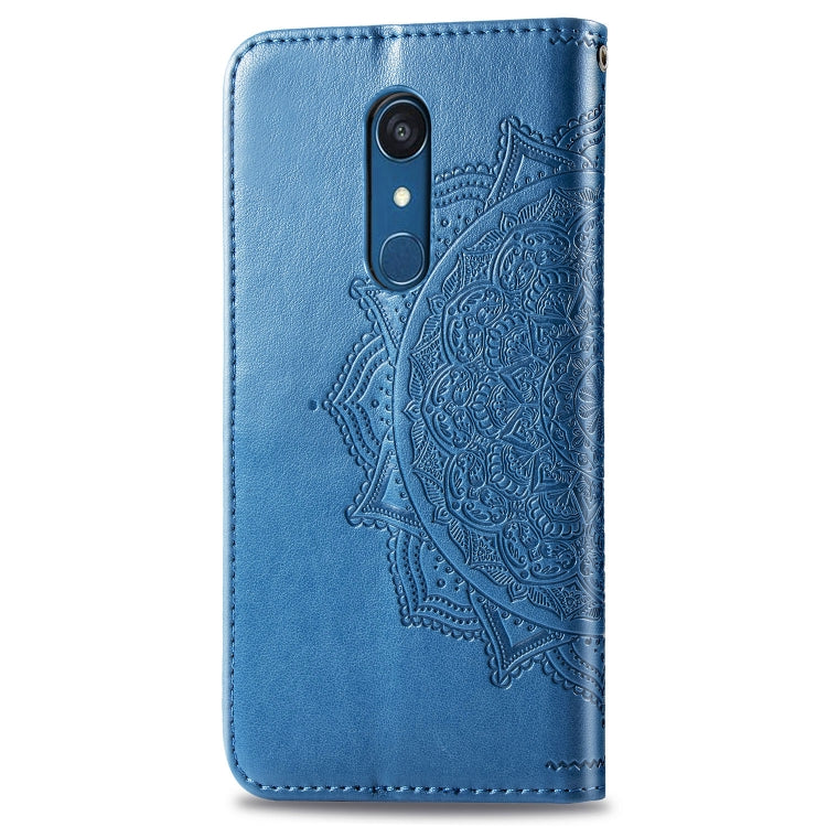 For LG Q9 Halfway Mandala Embossing Pattern Horizontal Flip Leather Case with Holder & Card Slots & Wallet & Lanyard