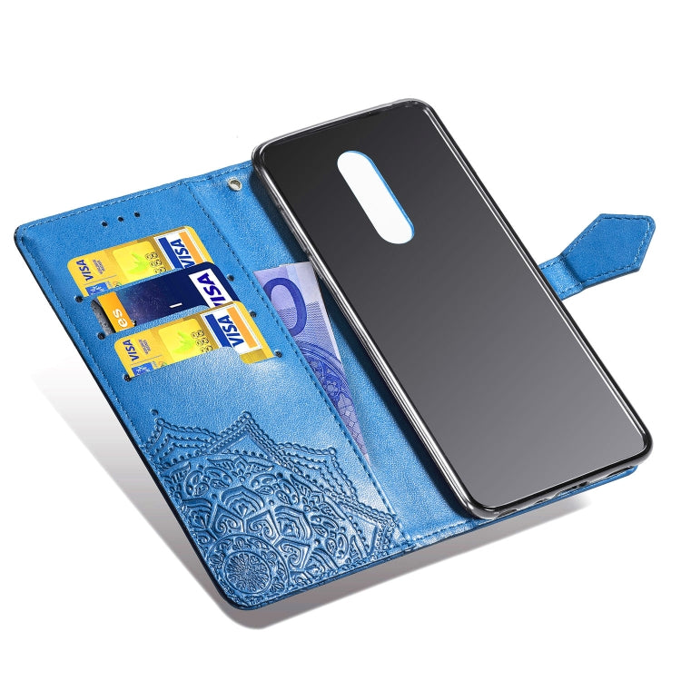 For LG Q9 Halfway Mandala Embossing Pattern Horizontal Flip Leather Case with Holder & Card Slots & Wallet & Lanyard