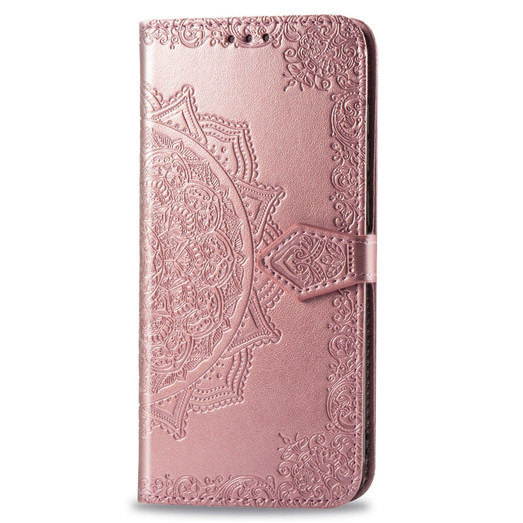 For LG Q9 Halfway Mandala Embossing Pattern Horizontal Flip Leather Case with Holder & Card Slots & Wallet & Lanyard