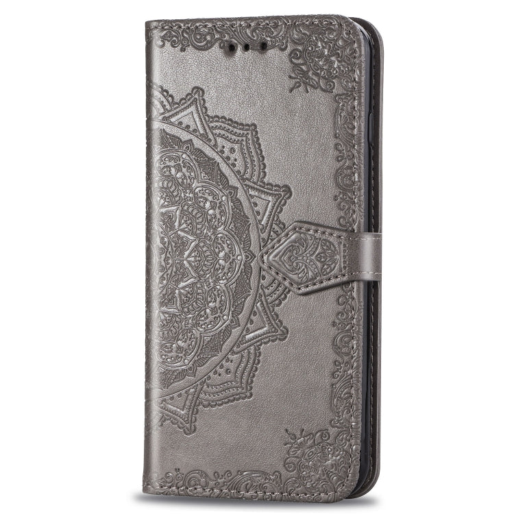 For LG Q9 Halfway Mandala Embossing Pattern Horizontal Flip Leather Case with Holder & Card Slots & Wallet & Lanyard