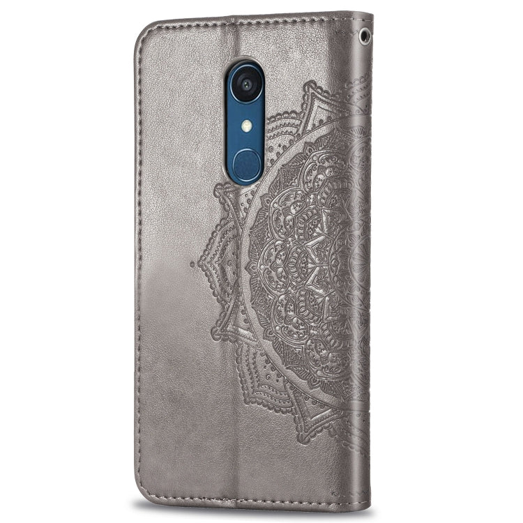 For LG Q9 Halfway Mandala Embossing Pattern Horizontal Flip Leather Case with Holder & Card Slots & Wallet & Lanyard