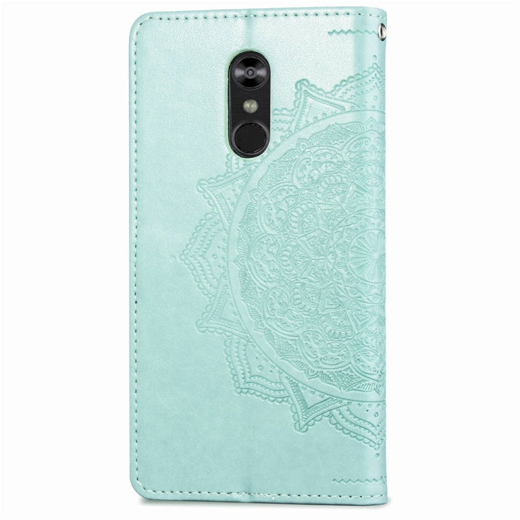 For LG Stylo 4 Halfway Mandala Embossing Pattern Horizontal Flip Leather Case with Holder & Card Slots & Wallet & Lanyard