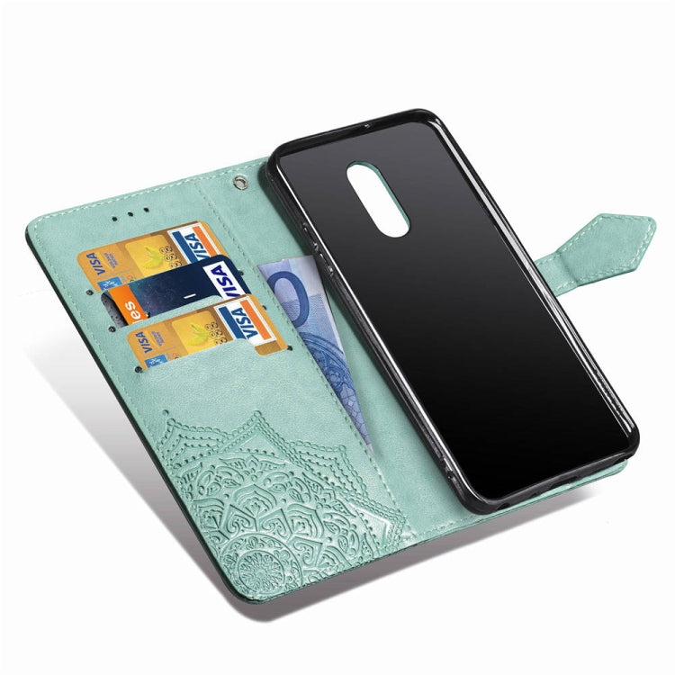 For LG Stylo 4 Halfway Mandala Embossing Pattern Horizontal Flip Leather Case with Holder & Card Slots & Wallet & Lanyard