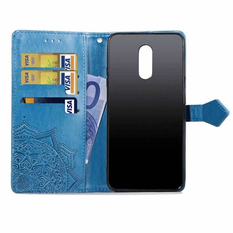For LG Stylo 4 Halfway Mandala Embossing Pattern Horizontal Flip Leather Case with Holder & Card Slots & Wallet & Lanyard