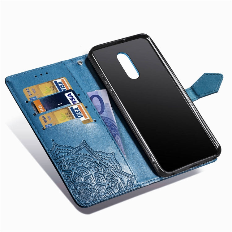 For LG Stylo 4 Halfway Mandala Embossing Pattern Horizontal Flip Leather Case with Holder & Card Slots & Wallet & Lanyard