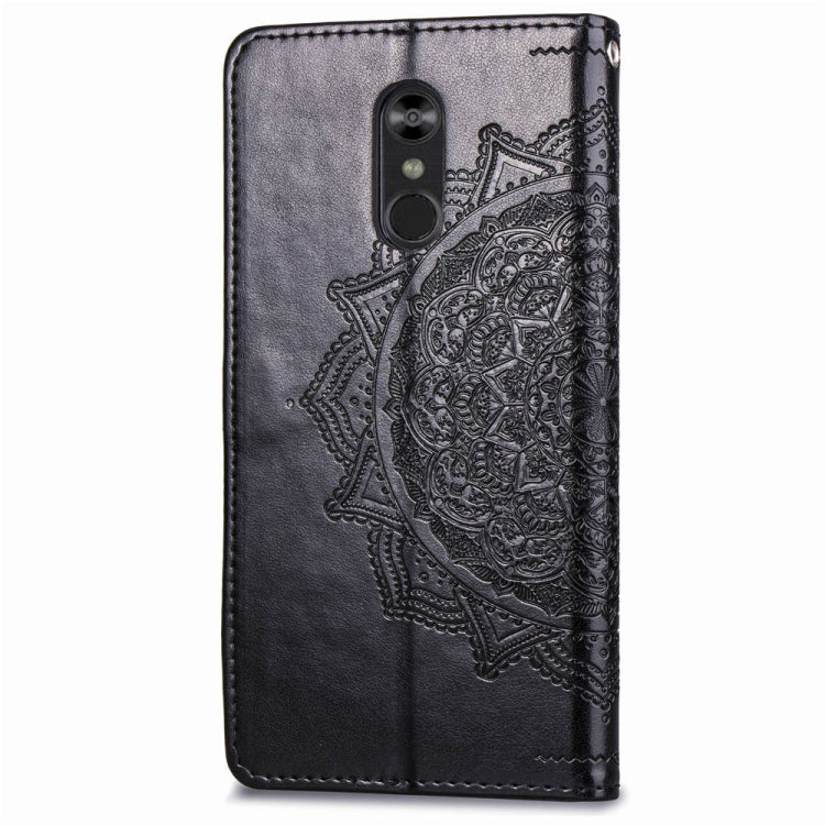 For LG Stylo 4 Halfway Mandala Embossing Pattern Horizontal Flip Leather Case with Holder & Card Slots & Wallet & Lanyard