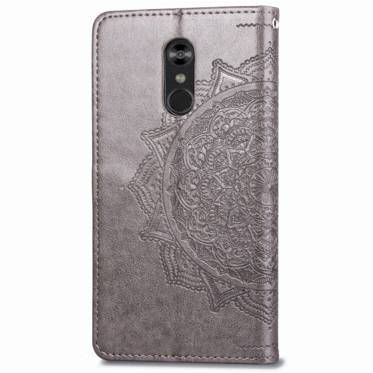 For LG Stylo 4 Halfway Mandala Embossing Pattern Horizontal Flip Leather Case with Holder & Card Slots & Wallet & Lanyard