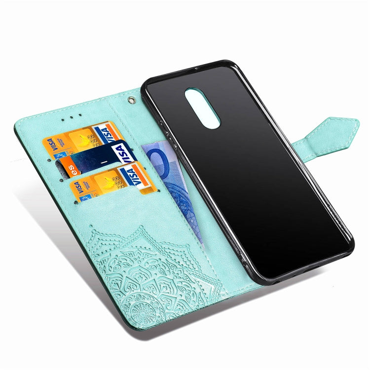 For LG Stylo 5 Halfway Mandala Embossing Pattern Horizontal Flip Leather Case with Holder & Card Slots & Wallet & Lanyard
