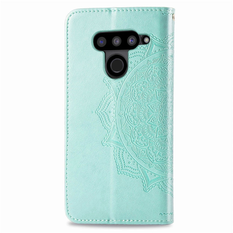 For LG V50 ThinQ Halfway Mandala Embossing Pattern Horizontal Flip Leather Case with Holder & Card Slots & Wallet & Lanyard