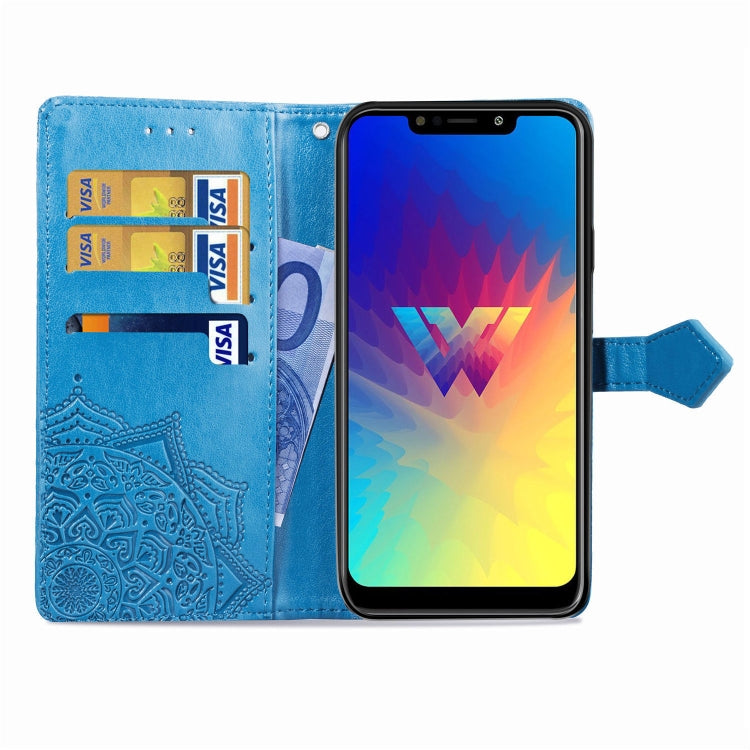 For LG W10 Halfway Mandala Embossing Pattern Horizontal Flip Leather Case with Holder & Card Slots & Wallet & Lanyard