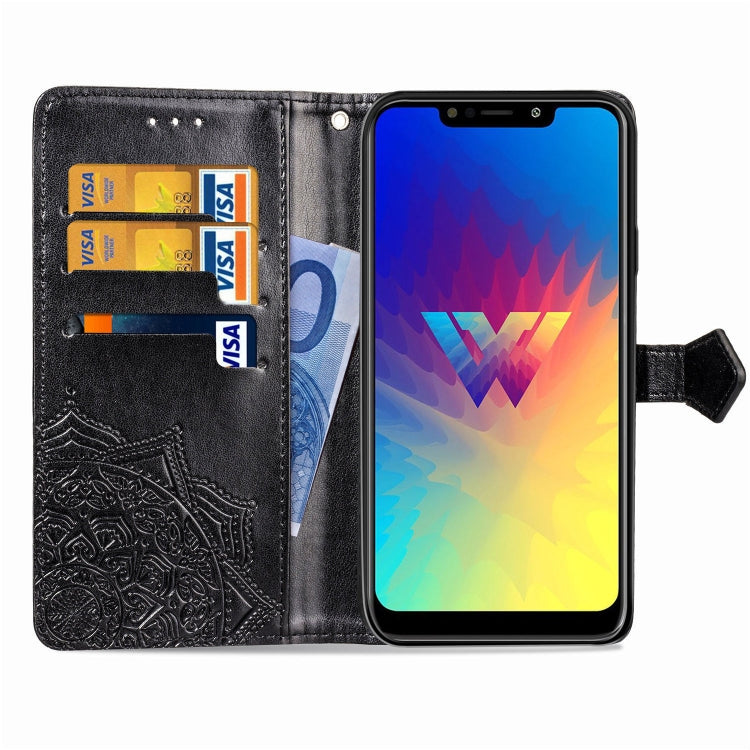 For LG W10 Halfway Mandala Embossing Pattern Horizontal Flip Leather Case with Holder & Card Slots & Wallet & Lanyard