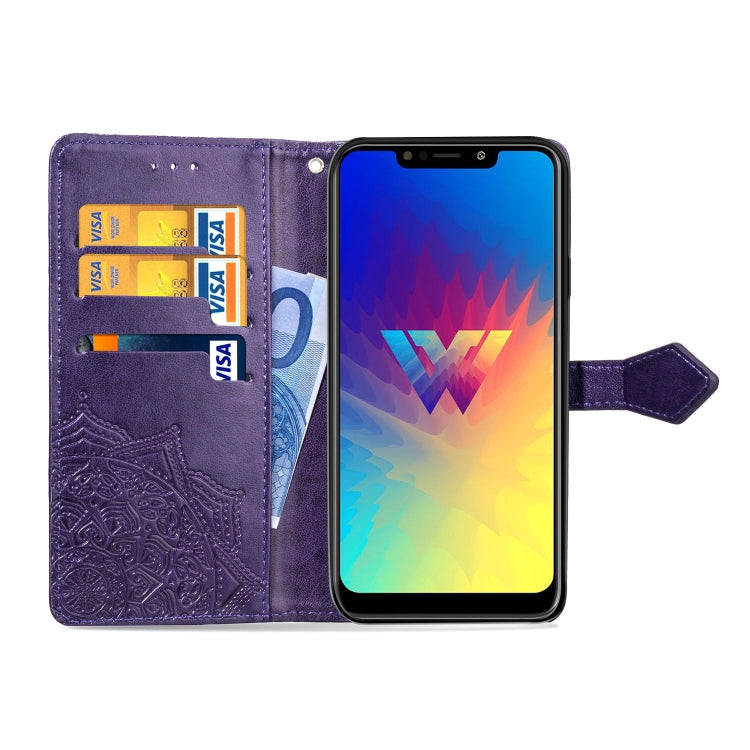 For LG W10 Halfway Mandala Embossing Pattern Horizontal Flip Leather Case with Holder & Card Slots & Wallet & Lanyard