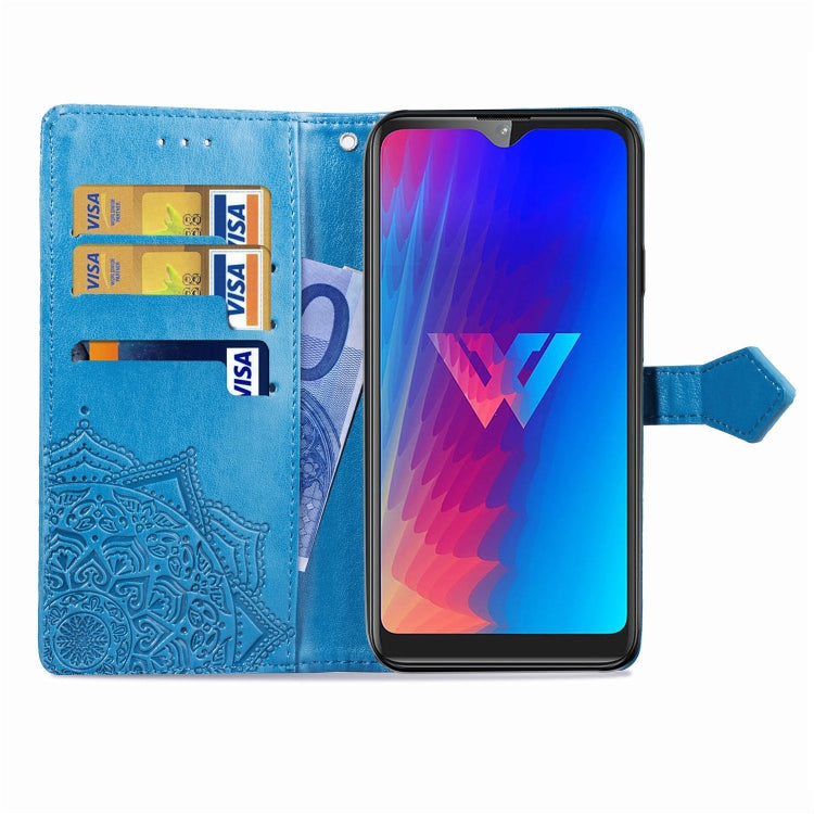 For LG W30 Halfway Mandala Embossing Pattern Horizontal Flip Leather Case with Holder & Card Slots & Wallet & Lanyard