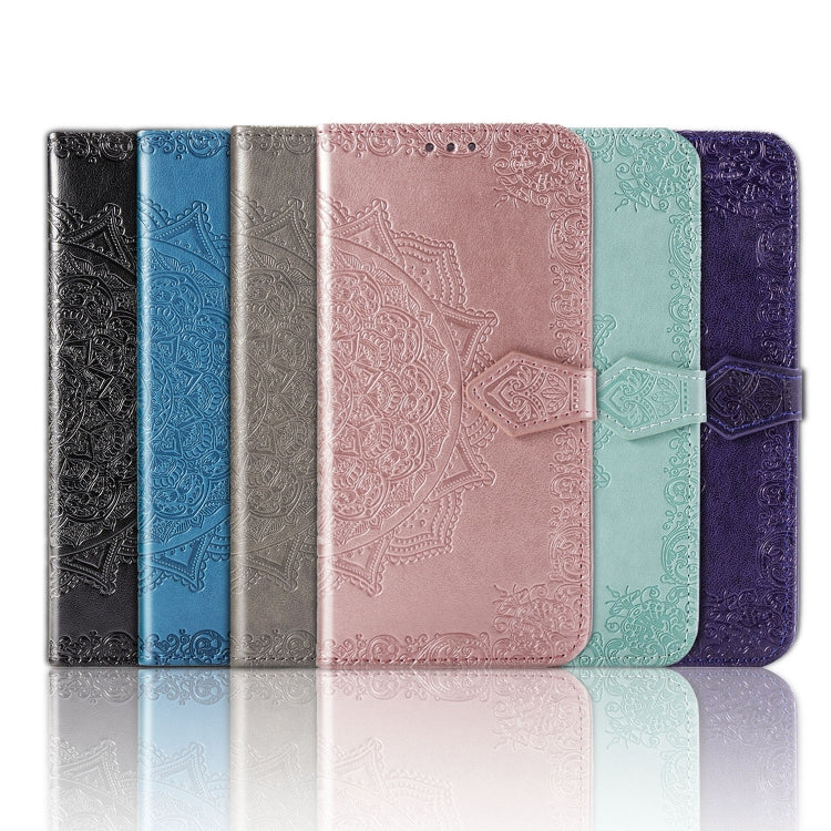 For LG W30 Halfway Mandala Embossing Pattern Horizontal Flip Leather Case with Holder & Card Slots & Wallet & Lanyard
