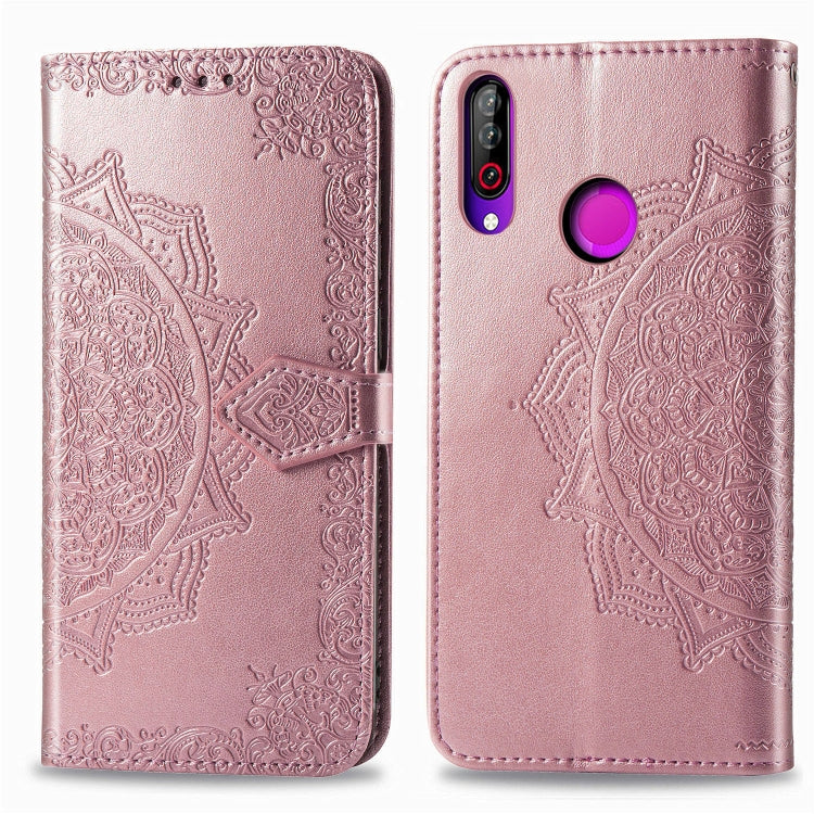 For LG W30 Halfway Mandala Embossing Pattern Horizontal Flip Leather Case with Holder & Card Slots & Wallet & Lanyard