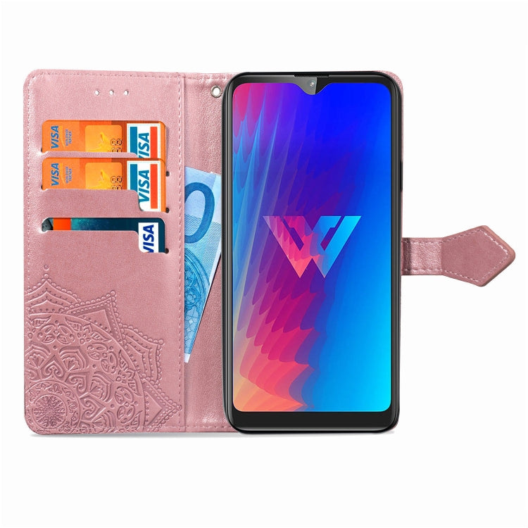 For LG W30 Halfway Mandala Embossing Pattern Horizontal Flip Leather Case with Holder & Card Slots & Wallet & Lanyard