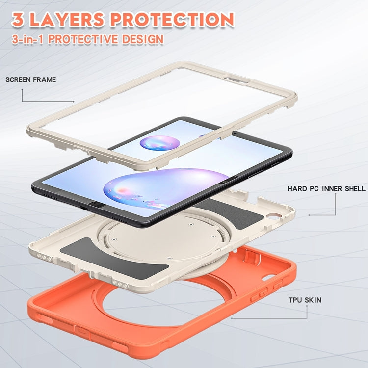 For Samsung Galaxy Tab A 8.4 T307 2020 Shockproof TPU + PC Protective Case with 360 Degree Rotation Foldable Handle Grip Holder & Pen Slot