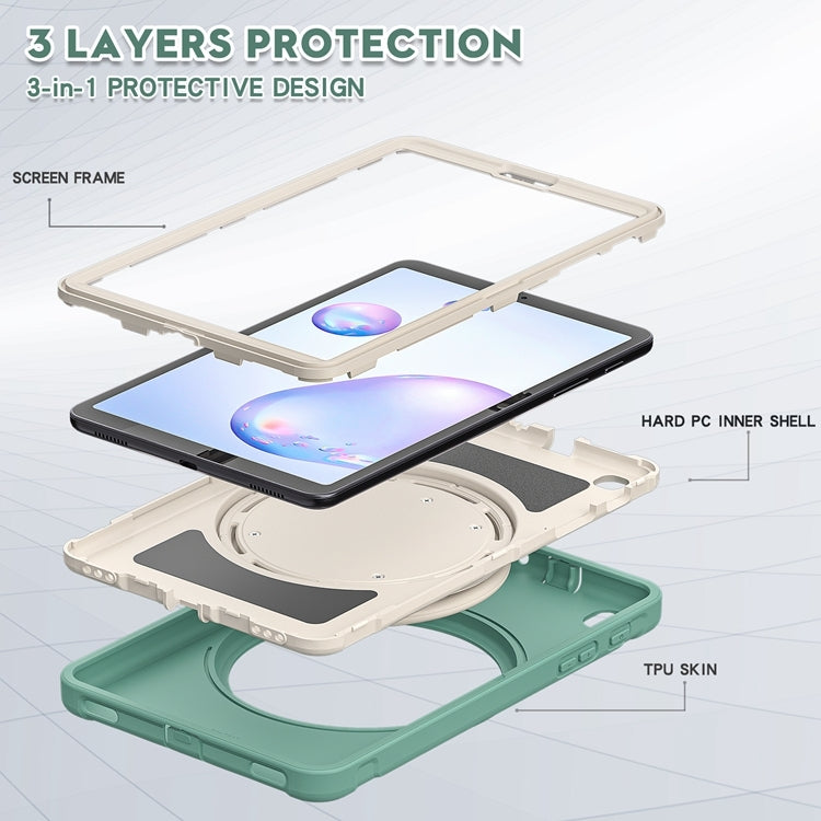 For Samsung Galaxy Tab A 8.4 T307 2020 Shockproof TPU + PC Protective Case with 360 Degree Rotation Foldable Handle Grip Holder & Pen Slot