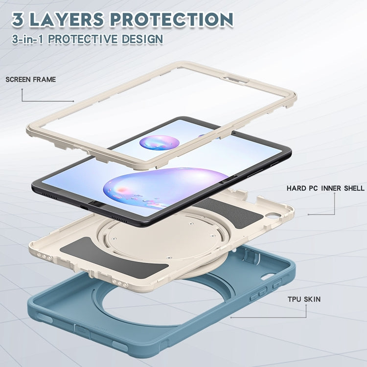 For Samsung Galaxy Tab A 8.4 T307 2020 Shockproof TPU + PC Protective Case with 360 Degree Rotation Foldable Handle Grip Holder & Pen Slot