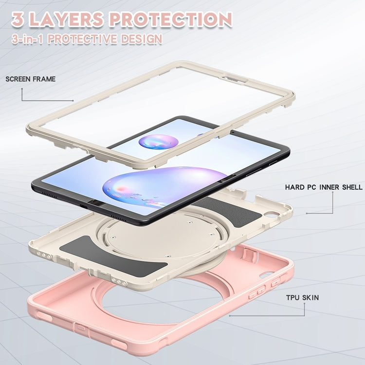 For Samsung Galaxy Tab A 8.4 T307 2020 Shockproof TPU + PC Protective Case with 360 Degree Rotation Foldable Handle Grip Holder & Pen Slot