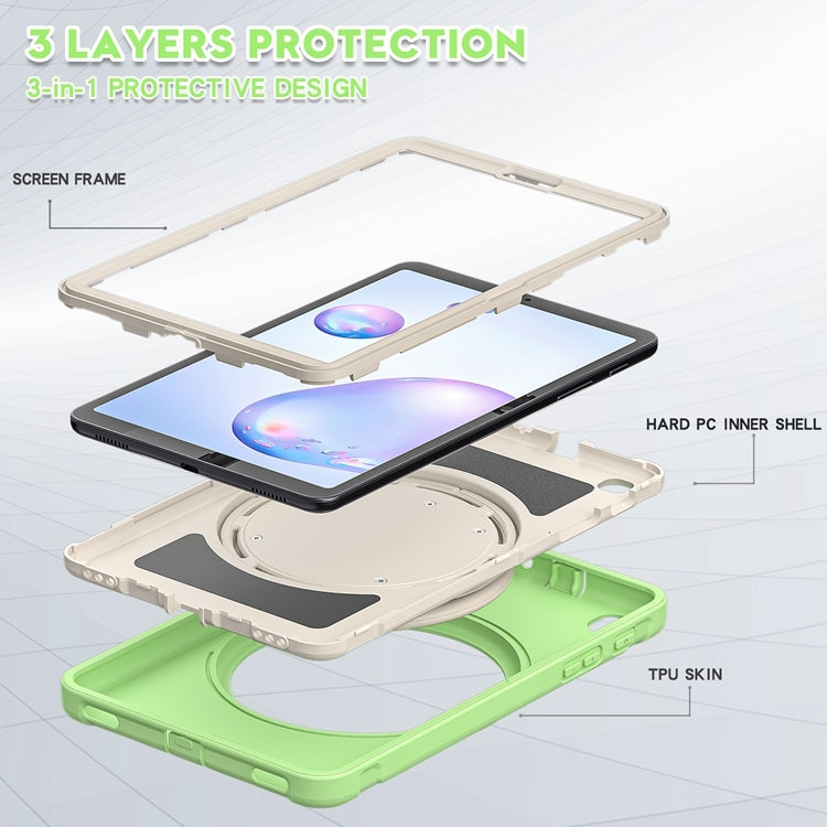 For Samsung Galaxy Tab A 8.4 T307 2020 Shockproof TPU + PC Protective Case with 360 Degree Rotation Foldable Handle Grip Holder & Pen Slot