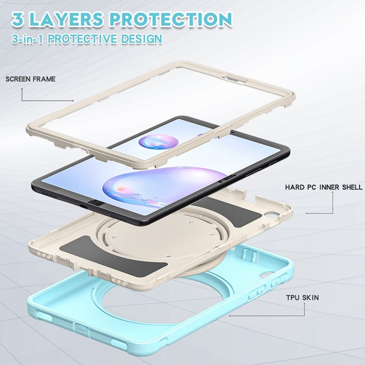 For Samsung Galaxy Tab A 8.4 T307 2020 Shockproof TPU + PC Protective Case with 360 Degree Rotation Foldable Handle Grip Holder & Pen Slot