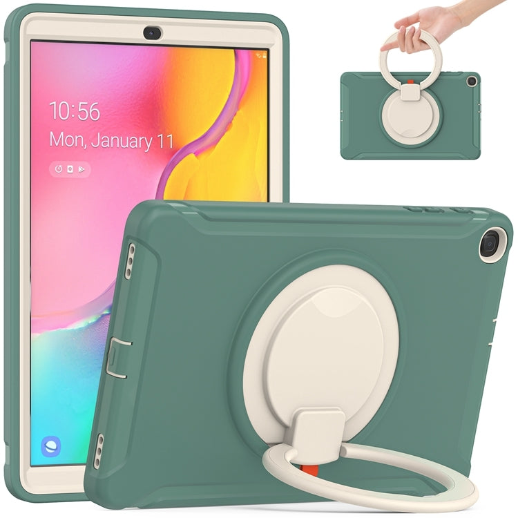 For Samsung Galaxy Tab A 10.1 T515/T510 2019 Shockproof TPU + PC Protective Case with 360 Degree Rotation Foldable Handle Grip Holder & Pen Slot