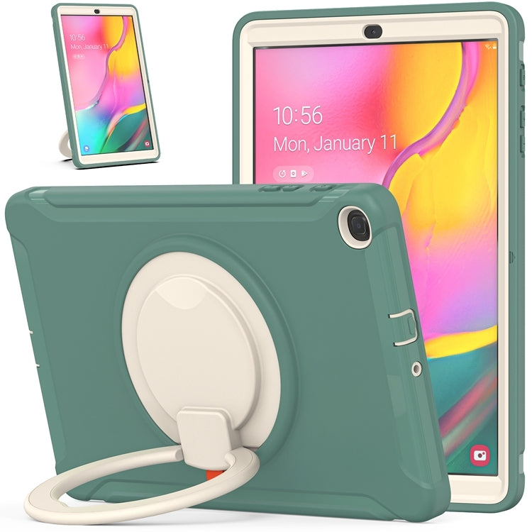 For Samsung Galaxy Tab A 10.1 T515/T510 2019 Shockproof TPU + PC Protective Case with 360 Degree Rotation Foldable Handle Grip Holder & Pen Slot