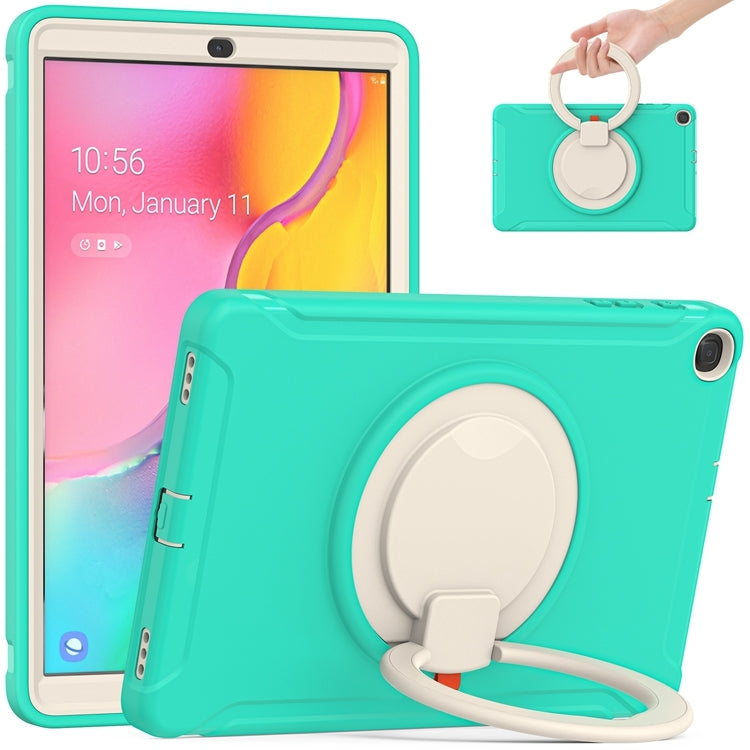 For Samsung Galaxy Tab A 10.1 T515/T510 2019 Shockproof TPU + PC Protective Case with 360 Degree Rotation Foldable Handle Grip Holder & Pen Slot
