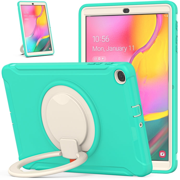 For Samsung Galaxy Tab A 10.1 T515/T510 2019 Shockproof TPU + PC Protective Case with 360 Degree Rotation Foldable Handle Grip Holder & Pen Slot