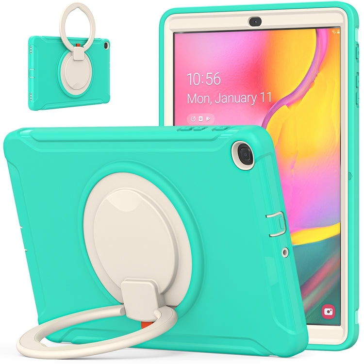 For Samsung Galaxy Tab A 10.1 T515/T510 2019 Shockproof TPU + PC Protective Case with 360 Degree Rotation Foldable Handle Grip Holder & Pen Slot