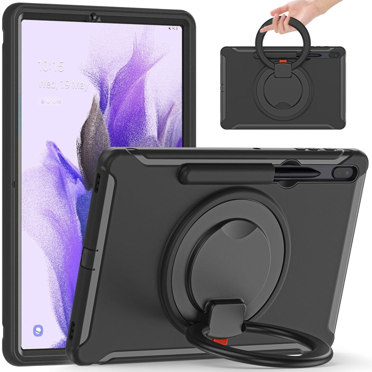 For Samsung Galaxy Tab S8+ / Tab S8 Plus /  Tab S7 FE / Tab S7+/S7 FE 12.4 inch T970 Shockproof TPU + PC Protective Case with 360 Degree Rotation Foldable Handle Grip Holder & Pen Slot