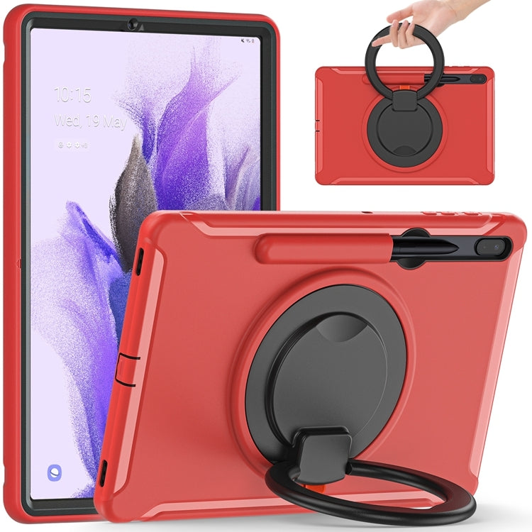 For Samsung Galaxy Tab S8+ / Tab S8 Plus /  Tab S7 FE / Tab S7+/S7 FE 12.4 inch T970 Shockproof TPU + PC Protective Case with 360 Degree Rotation Foldable Handle Grip Holder & Pen Slot
