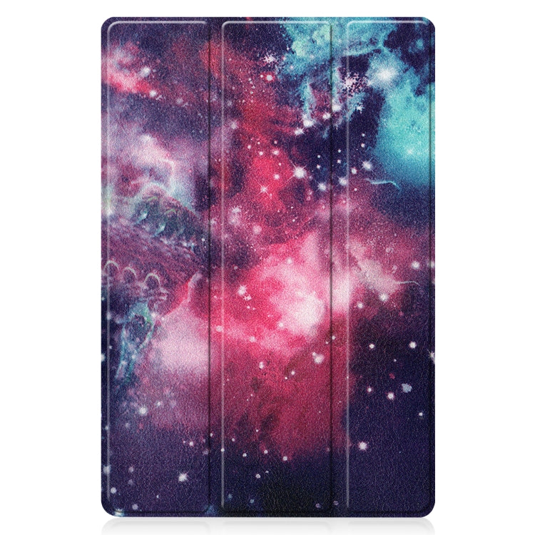 For Huawei MatePad 11 2021 Custer Painted PU Leather Case with Sleep / Wake-up Function & 3-Fold Holder