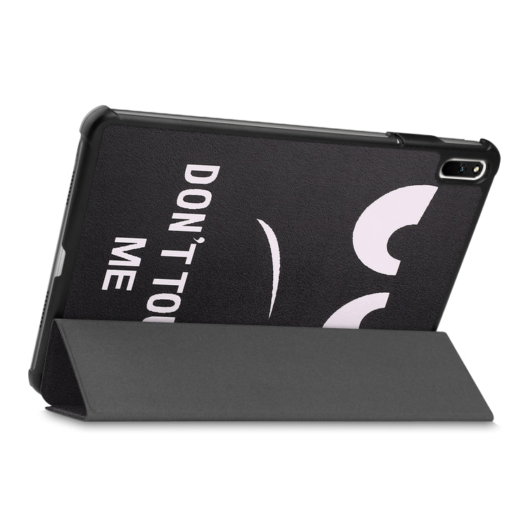 For Huawei MatePad 11 2021 Custer Painted PU Leather Case with Sleep / Wake-up Function & 3-Fold Holder