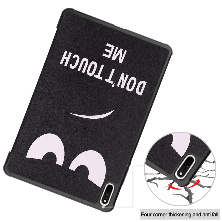 For Huawei MatePad 11 2021 Custer Painted PU Leather Case with Sleep / Wake-up Function & 3-Fold Holder