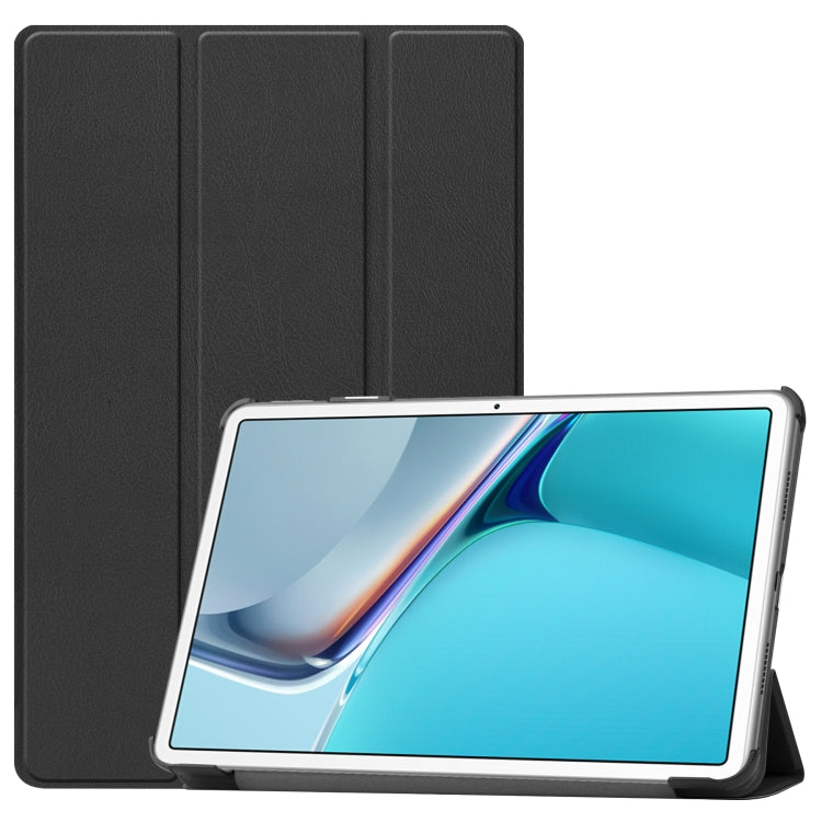 For Huawei MatePad 11 2021 Custer Texture Horizontal Flip Leather Case with Three-folding Holder & Sleep / Wake-up Function