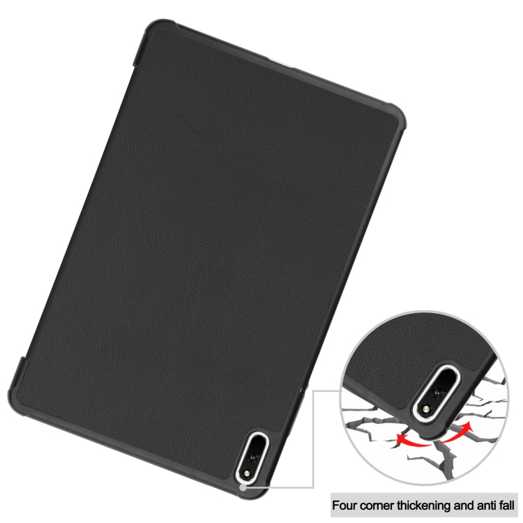 For Huawei MatePad 11 2021 Custer Texture Horizontal Flip Leather Case with Three-folding Holder & Sleep / Wake-up Function