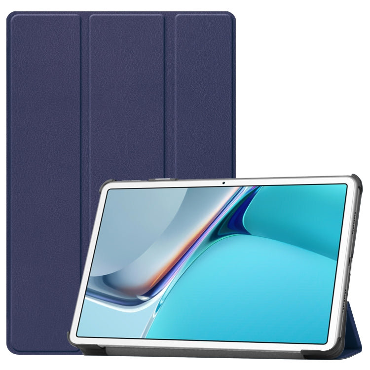 For Huawei MatePad 11 2021 Custer Texture Horizontal Flip Leather Case with Three-folding Holder & Sleep / Wake-up Function