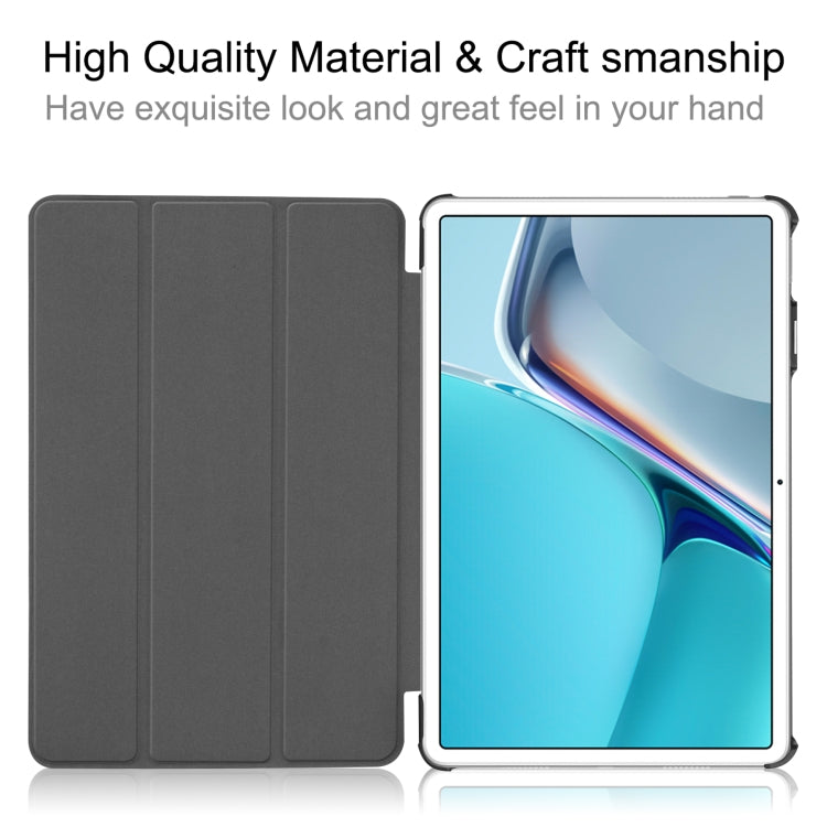 For Huawei MatePad 11 2021 Custer Texture Horizontal Flip Leather Case with Three-folding Holder & Sleep / Wake-up Function