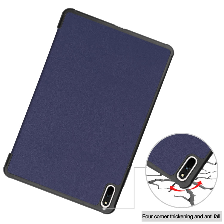 For Huawei MatePad 11 2021 Custer Texture Horizontal Flip Leather Case with Three-folding Holder & Sleep / Wake-up Function