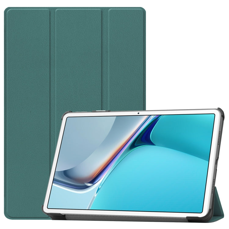 For Huawei MatePad 11 2021 Custer Texture Horizontal Flip Leather Case with Three-folding Holder & Sleep / Wake-up Function