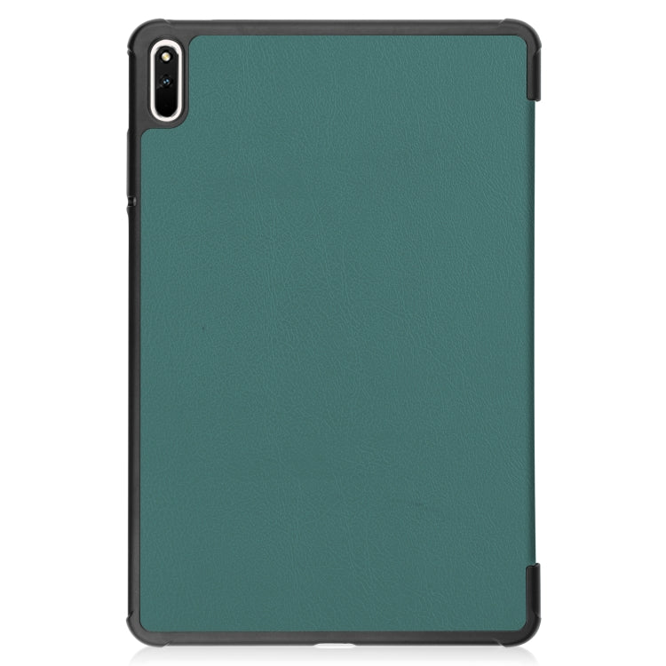 For Huawei MatePad 11 2021 Custer Texture Horizontal Flip Leather Case with Three-folding Holder & Sleep / Wake-up Function