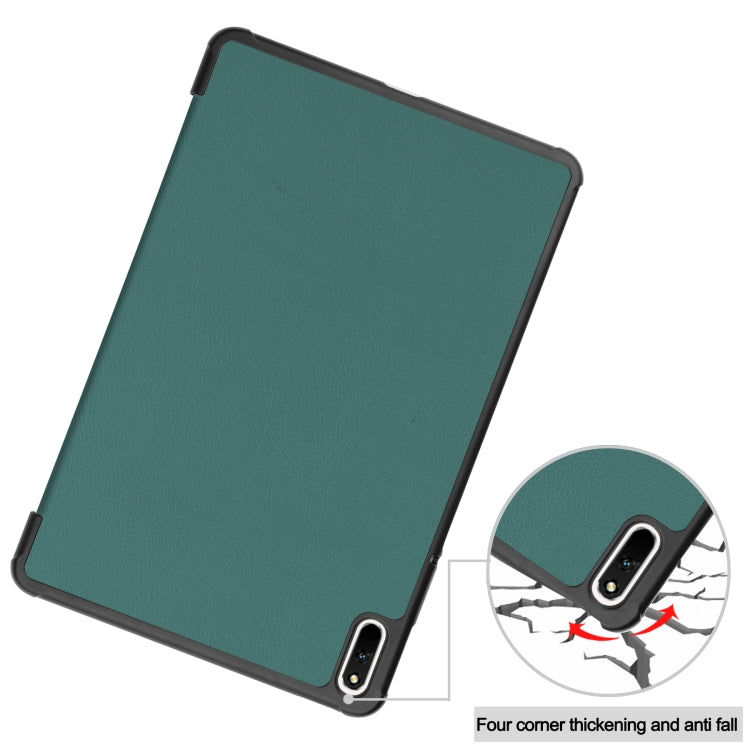 For Huawei MatePad 11 2021 Custer Texture Horizontal Flip Leather Case with Three-folding Holder & Sleep / Wake-up Function