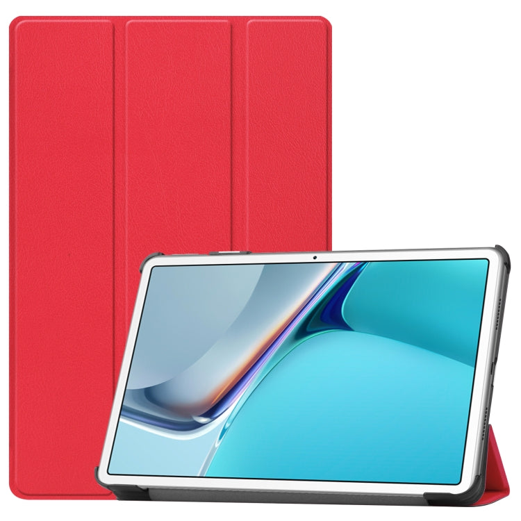 For Huawei MatePad 11 2021 Custer Texture Horizontal Flip Leather Case with Three-folding Holder & Sleep / Wake-up Function