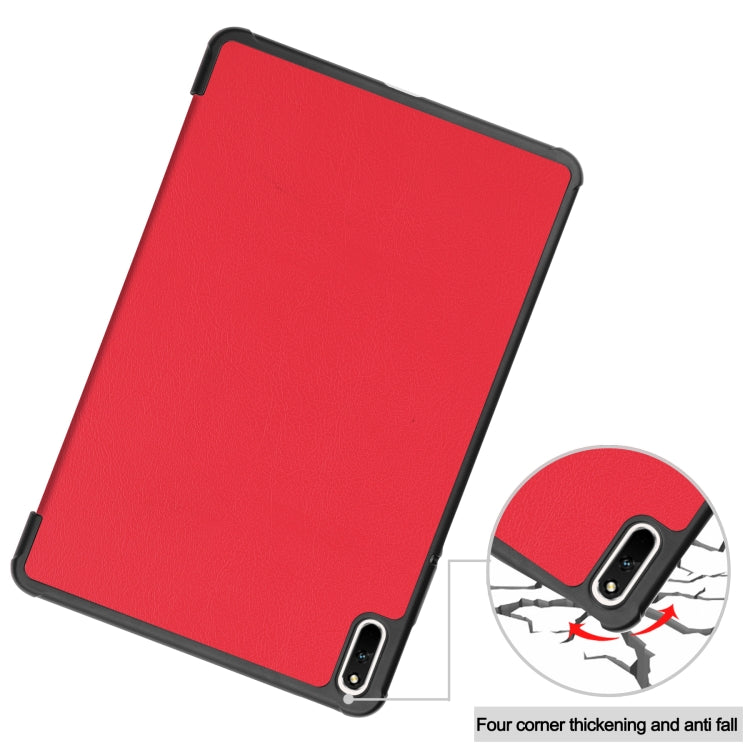 For Huawei MatePad 11 2021 Custer Texture Horizontal Flip Leather Case with Three-folding Holder & Sleep / Wake-up Function
